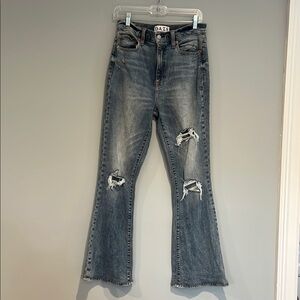 Women's Distressed Blue Jeans